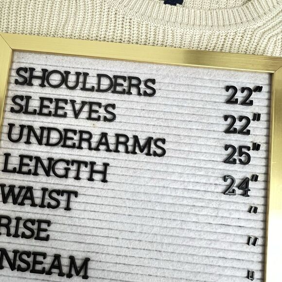 Gap Crewneck Sweater Shaker-Stitch Cotton Drop Shoulders Chino Beige Sz L NEW - Picture 11 of 11